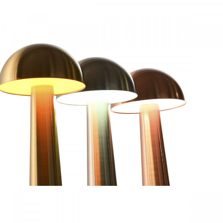 Lampada da tavolo Home ESPRIT Rame Dorato Argentato Metallo Ferro 9 x 9 x 21 cm (3 Unità)