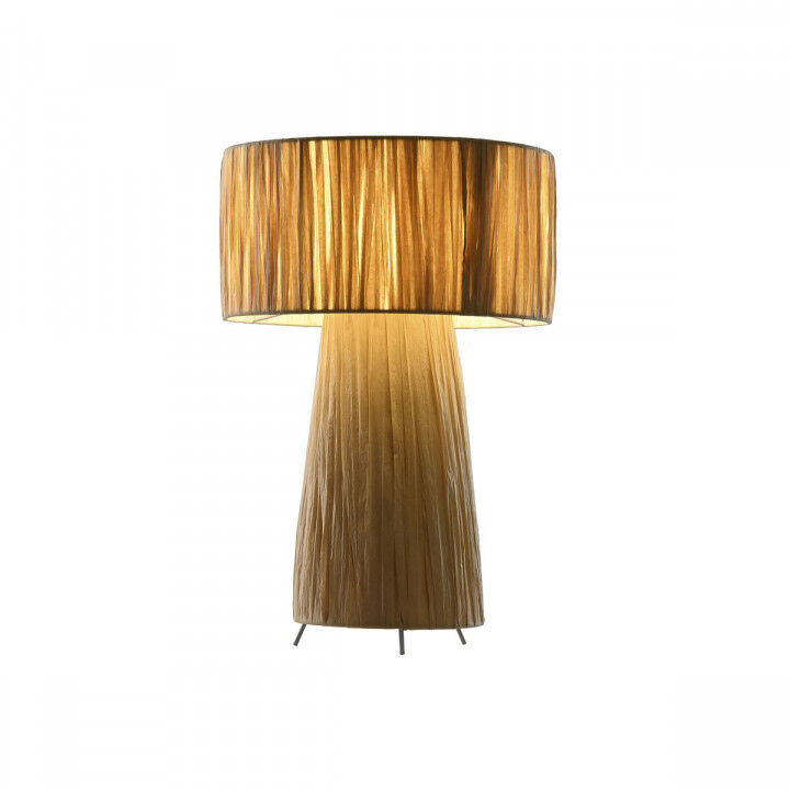 Lampe de bureau Home ESPRIT Marron Métal Raphia 50 W 220 V 27 x 27 x 40 cm