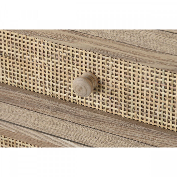 Cajonera Home ESPRIT Natural Ratán Madera de Paulonia 40 x 30 x 104 cm