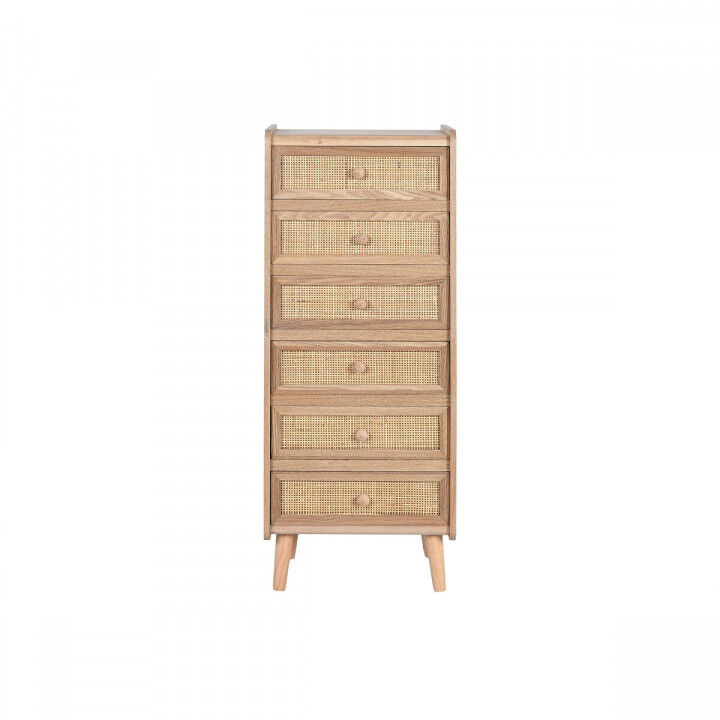 Caisson à Tiroirs Home ESPRIT Naturel Rotin Bois de paulownia 40 x 30 x 104 cm