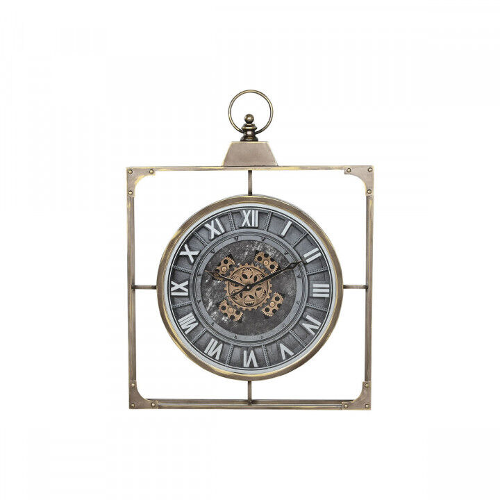 Wall Clock Home ESPRIT Black Golden Crystal Iron 60 x 9 x 80 cm