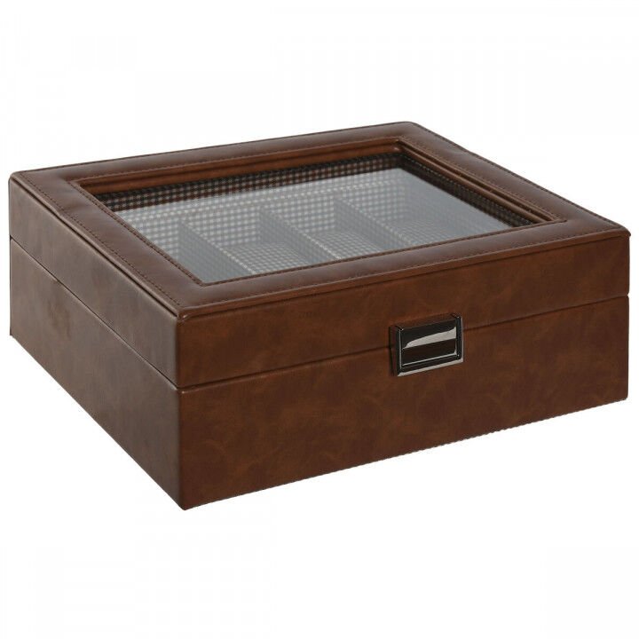 Jewelry box Home ESPRIT Brown Crystal 26 x 20 x 9 cm