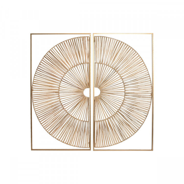 Wall Decoration Home ESPRIT Golden Natural 50 x 2 x 100 cm (2 Pieces)