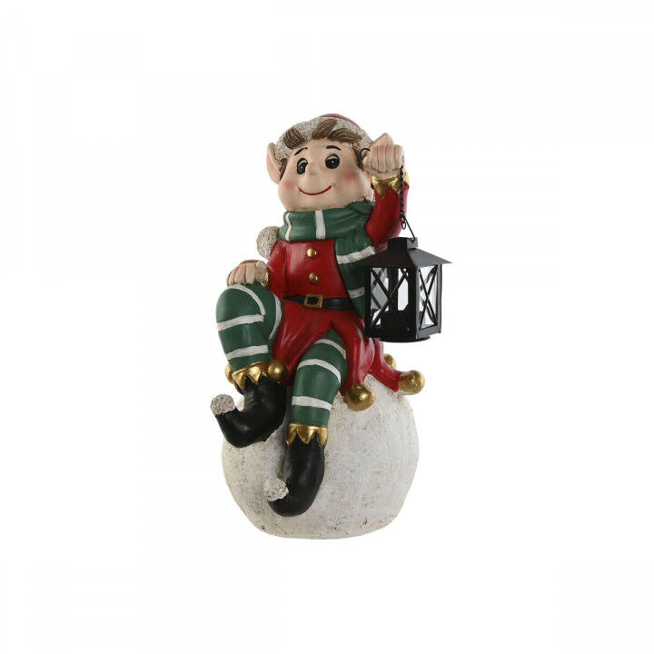 Kerstversiering Home ESPRIT Wit Zwart Rood Groen Elf 26 x 26 x 42 cm