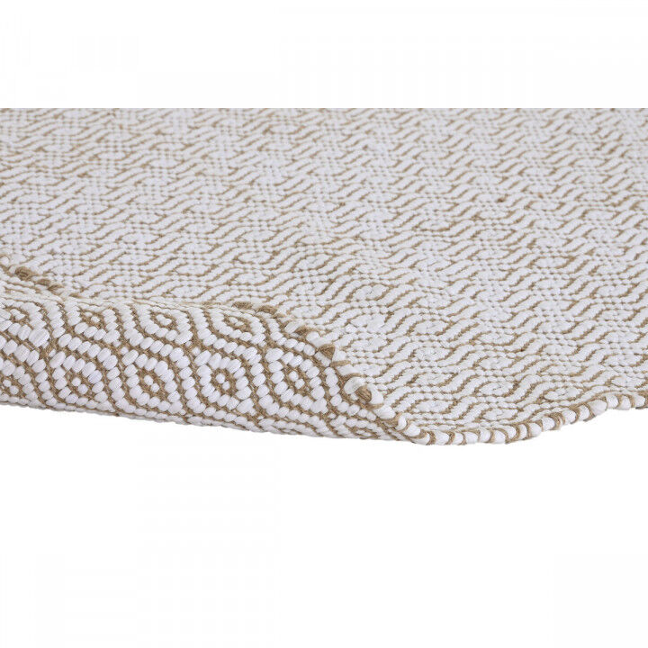 Tappeto Home ESPRIT Bianco Naturale 120 x 1 x 180 cm