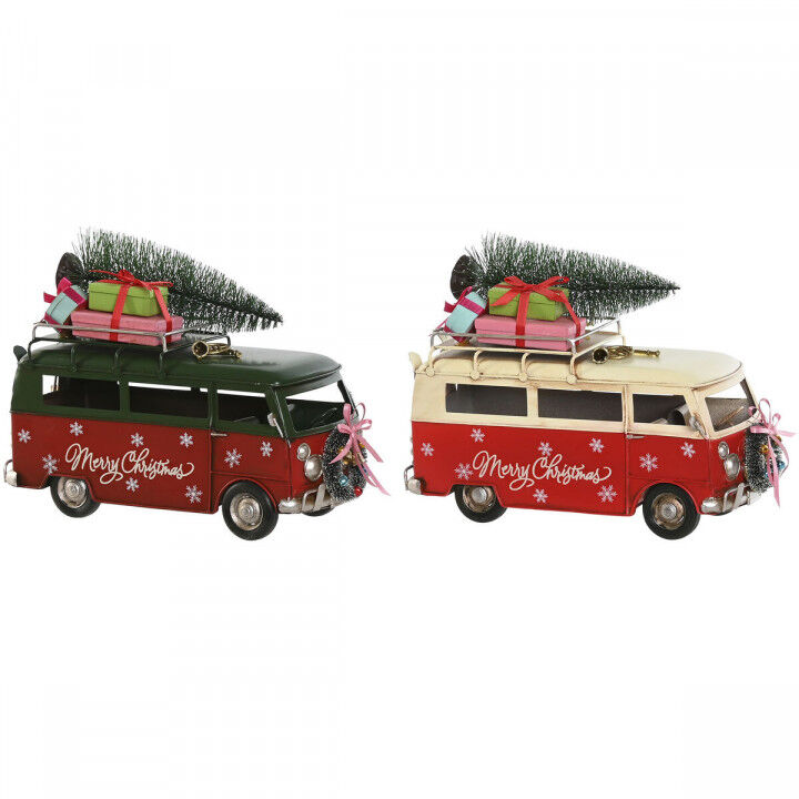 Christmas bauble Home ESPRIT Red Green 27 x 12 x 20 cm (2 Units)