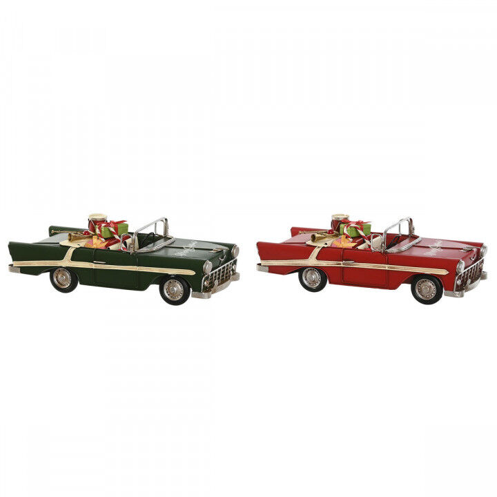 Kerstversiering Home ESPRIT Rood Groen 37 x 15,5 x 12 cm (2 Stuks)