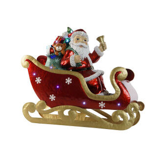 Kerstversiering Home ESPRIT Rood Multicolour Kerstman 64 x 26 x 60 cm