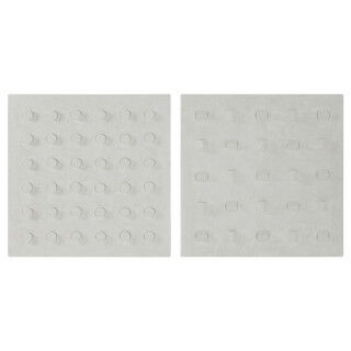 Wall Decoration Home ESPRIT White MDF Wood Modern 80 x 6,5 x 80 cm