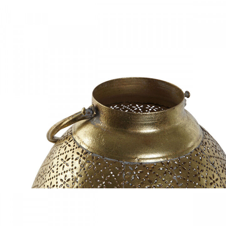 Kaarshouder Home ESPRIT Gouden Metaal Kristal 24 x 24 x 38,5 cm