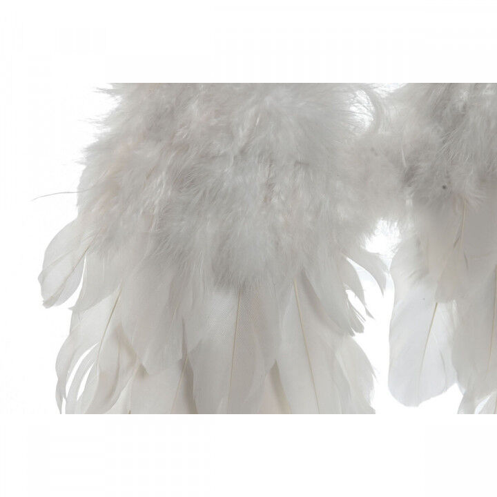 Decorazione pensile Home ESPRIT Bianco Dorato Piuma 28 x 4 x 33 cm (2 Unità)