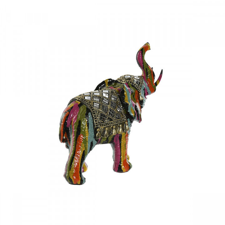 Deko-Figur Home ESPRIT Bunt Harz Elefant 21,5 x 8,5 x 19,5 cm