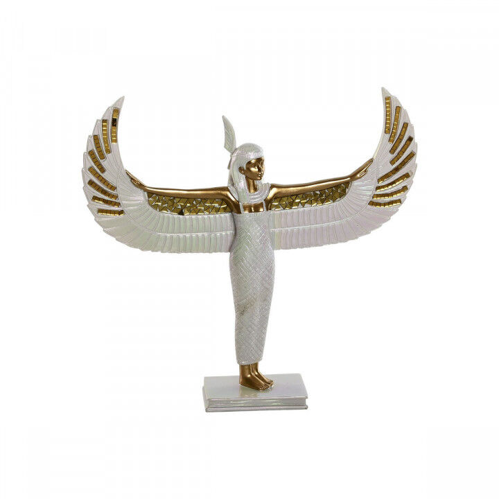 Decoratieve figuren Home ESPRIT Wit Gouden Hars Orientaals 34 x 6,5 x 33,5 cm