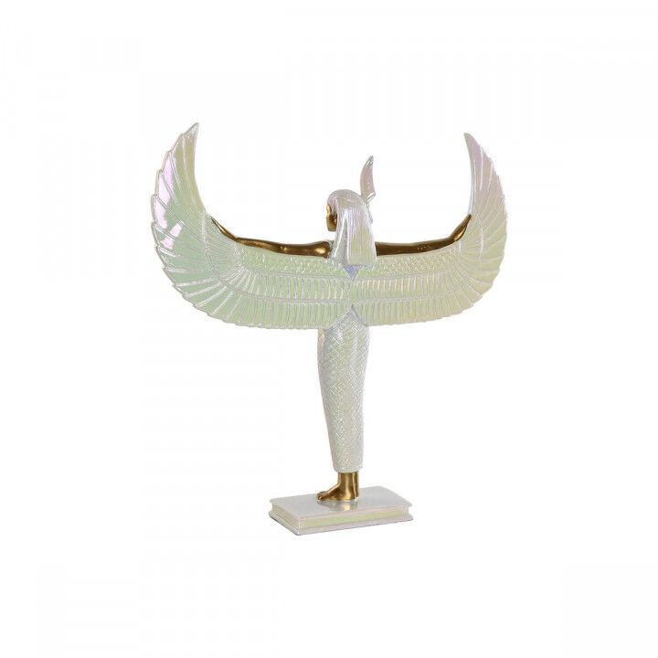 Decoratieve figuren Home ESPRIT Wit Gouden Hars Orientaals 34 x 6,5 x 33,5 cm