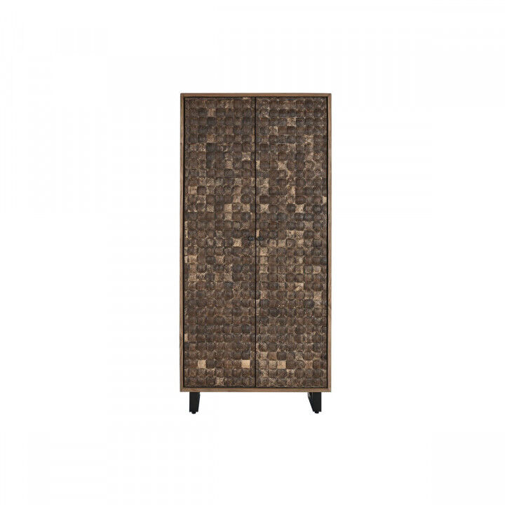 Schrank Home ESPRIT Teakholz Kokosnuss Faser 85 X 40 X 185 cm