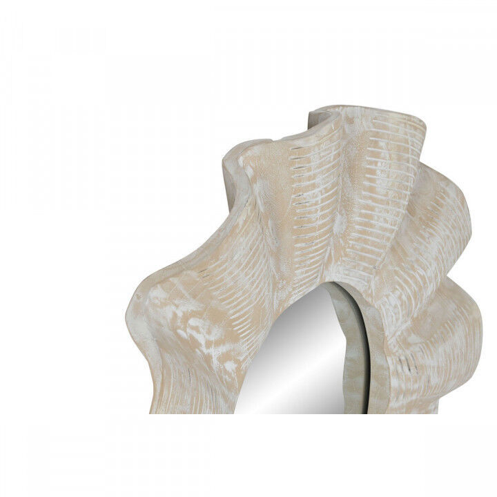 Specchio da parete Home ESPRIT Bianco Decapaggio Intaglio 76 x 7 x 76 cm