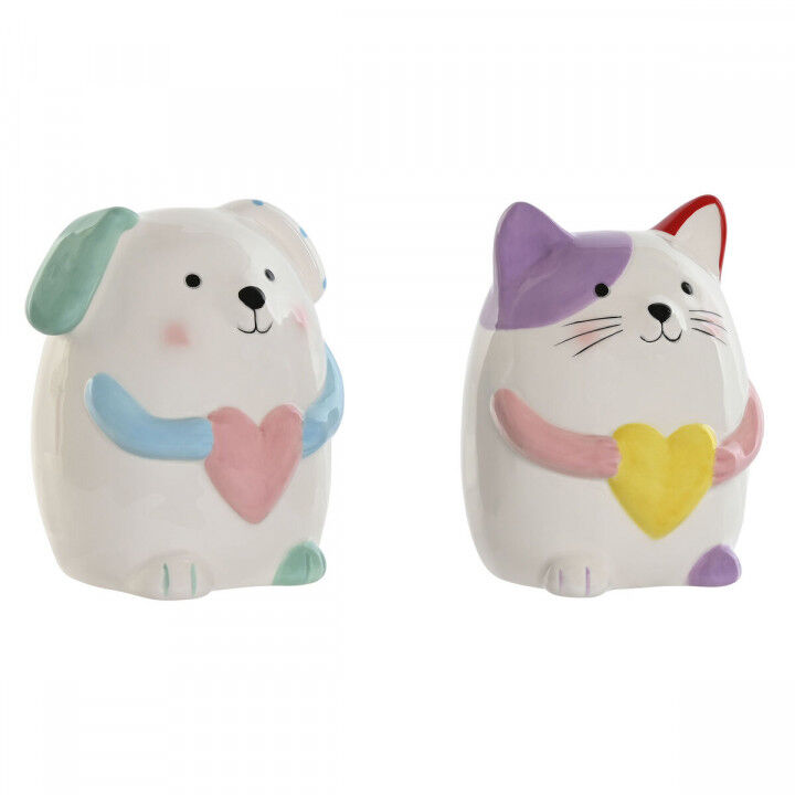 Money box Home ESPRIT Dolomite 13 x 12 x 19 cm (2 Units)