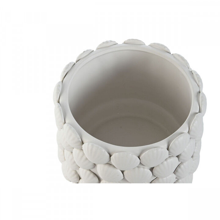 Vaso Home ESPRIT Bianco Gres Mediterraneo 22 X 22 X 17,5 cm