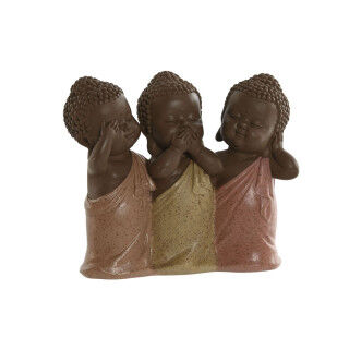 Decoratieve figuren Home ESPRIT Oranje Koraal Limoen Boeddha Orientaals 15,5 x 6 x 13 cm