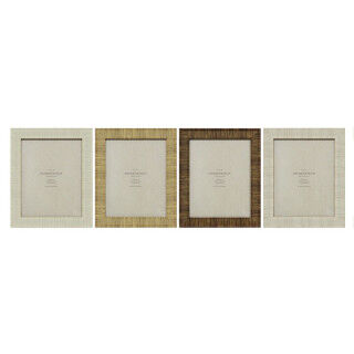 Fotorahmen Home ESPRIT Beige natürlich Kristall polystyrol Skandinavisch 25,5 X 2 X 30,5 cm (4 Stück)