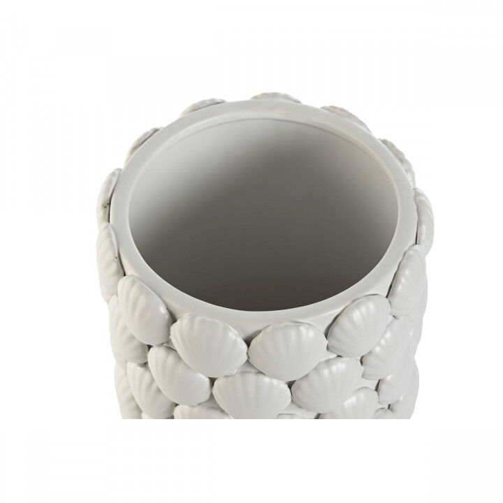 Vase Home ESPRIT White Stoneware Mediterranean 16,5 x 16,5 x 38,5 cm