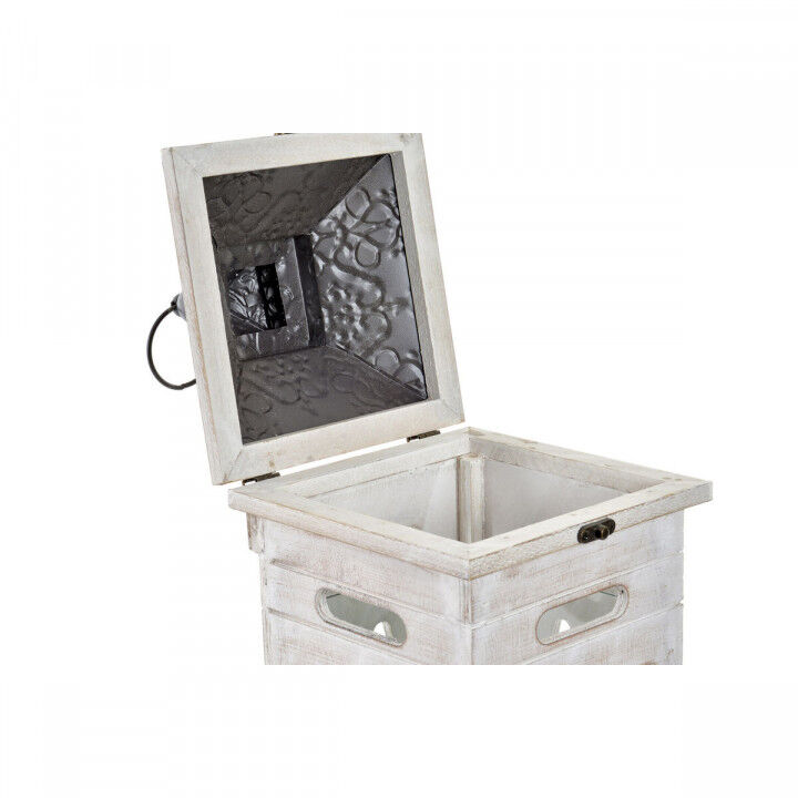 Set di lanterne Home ESPRIT Bianco Cristallo Abete Etnico Arabo 26 x 26 x 66 cm (2 Pezzi)