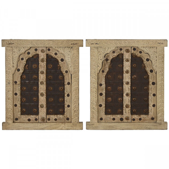 Wanddecoratie Home ESPRIT Beige Natuurlijk Venster 45 X 5 X 51 cm