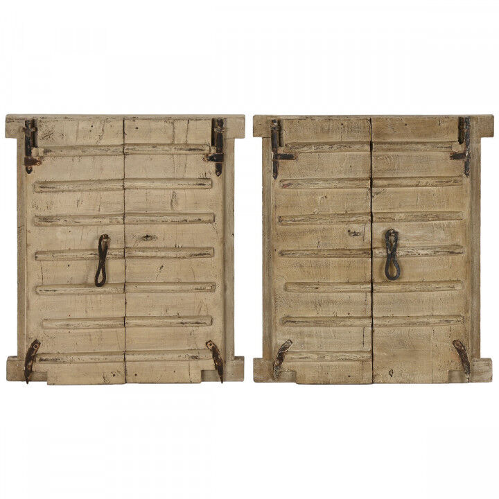 Decorazione da Parete Home ESPRIT Beige Naturale Finestra 45 X 5 X 51 cm