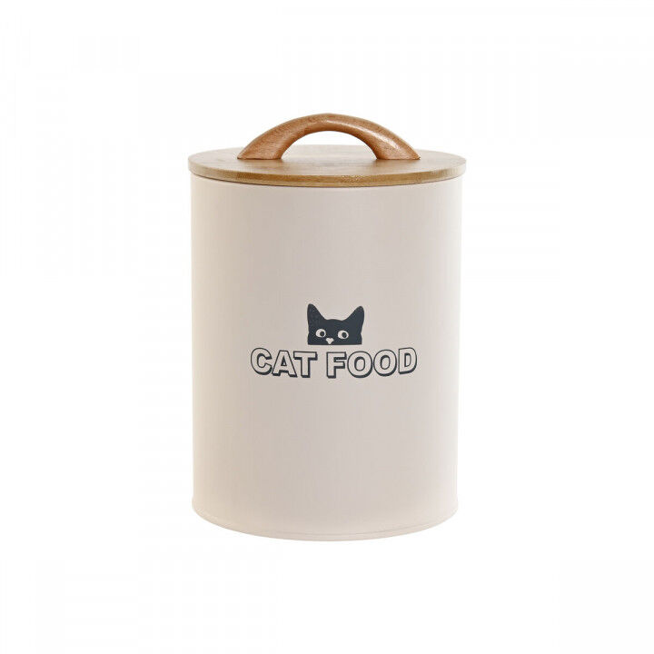 Boîte de nourriture pour animaux Home ESPRIT Beige Naturel 2,5 L