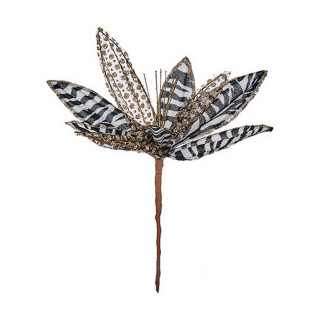 Kerstversiering Krist+ Wit Zwart 25 x 27 x 25 cm Kerstmis