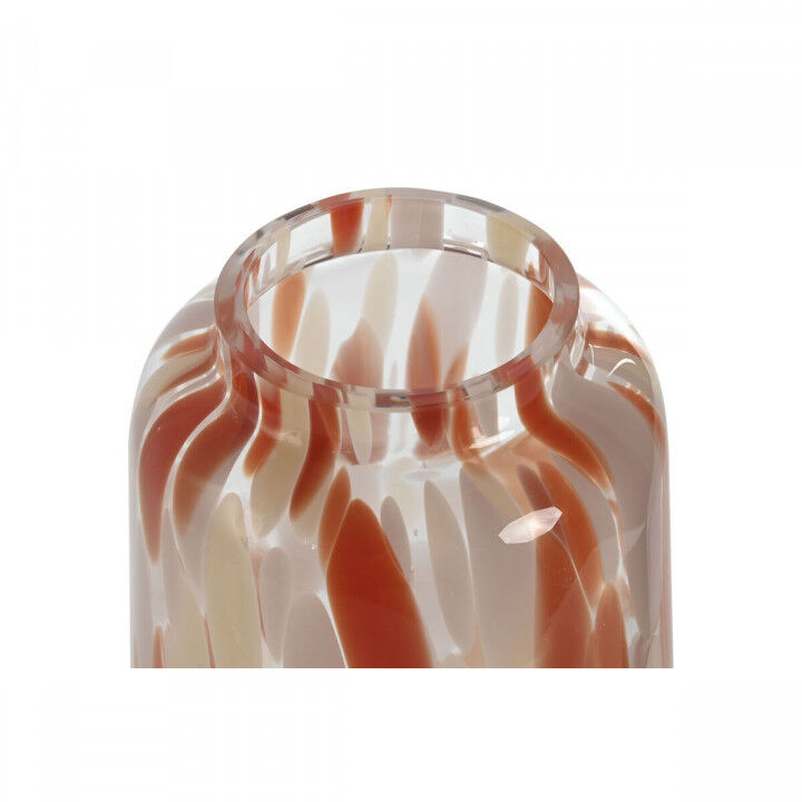 Vase Home ESPRIT Creme Terrakotta Kristall Moderne 12,5 x 12,5 x 30 cm