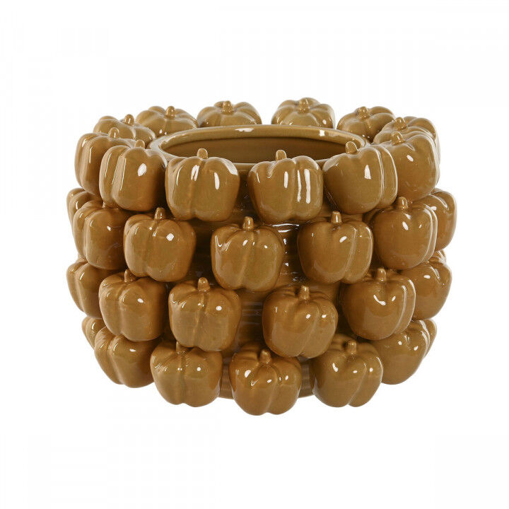 Vaso Home ESPRIT Giallo Senape Ceramica Gres Tropicale 30 x 30 x 20 cm