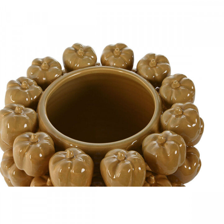 Vaso Home ESPRIT Giallo Senape Ceramica Gres Tropicale 30 x 30 x 20 cm