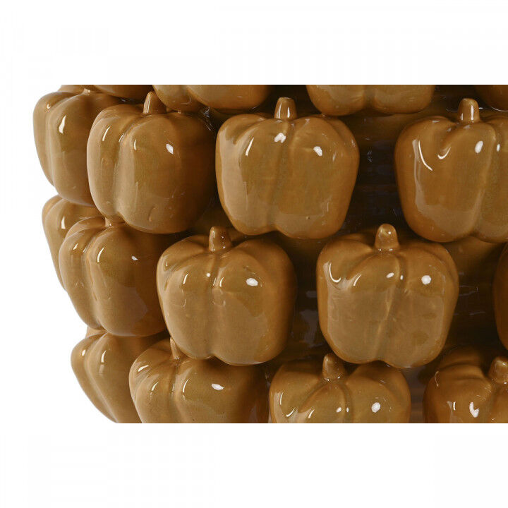 Vaso Home ESPRIT Giallo Senape Ceramica Gres Tropicale 30 x 30 x 20 cm