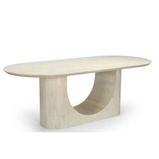 Eettafel Home ESPRIT Wit Mangohout 220 x 100 x 76 cm