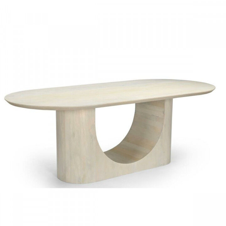 Dining Table Home ESPRIT White Mango wood 220 x 100 x 76 cm