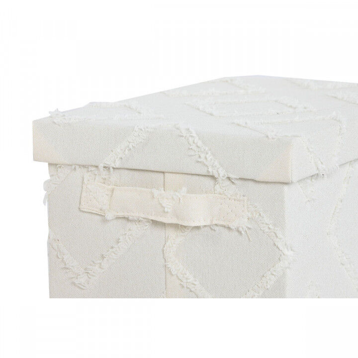 Set of decorative boxes Home ESPRIT Grey Cream 40 x 30 x 20 cm 3 Pieces (2 Units)