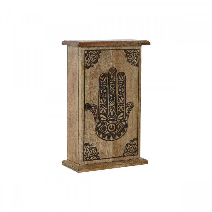 Armario de llaves Home ESPRIT Natural 18 x 7,5 x 28 cm