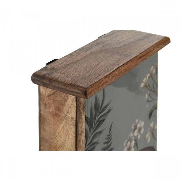 Armario de llaves Home ESPRIT Natural 18 x 7,5 x 28 cm