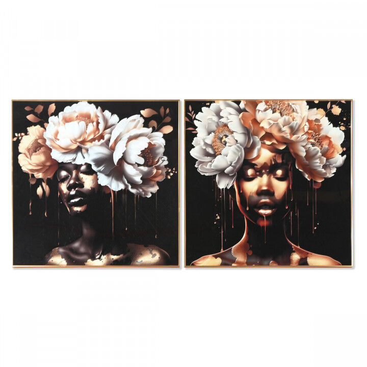 Schilderij Home ESPRIT Aluminium Hout MDF 80 x 3,5 x 80 cm