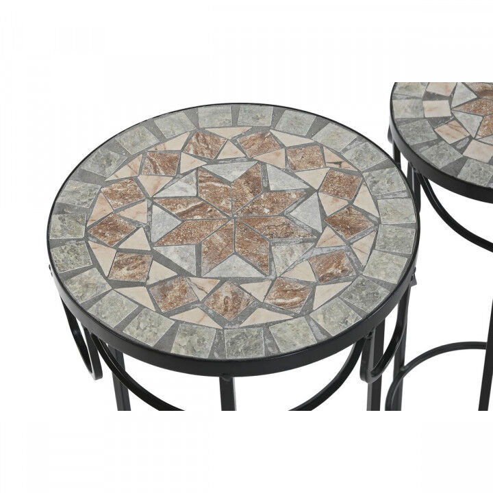 Set mit 3 Tischen Home ESPRIT Schwarz 30 x 30 x 69 cm (3 Stücke)