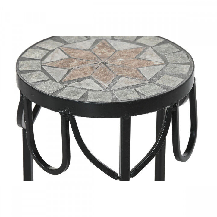 Set mit 3 Tischen Home ESPRIT Schwarz 30 x 30 x 69 cm (3 Stücke)