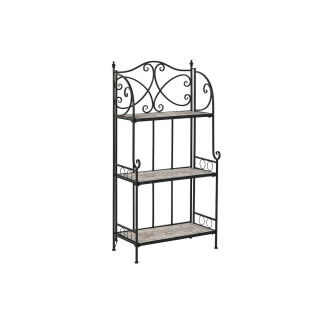 Étagère Home ESPRIT Noir Multicouleur Céramique Forge 3 Etagères 54 x 29 x 121 cm 58 x 31,5 x 117 cm