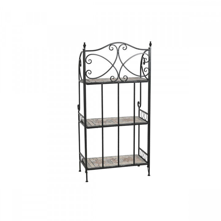 Étagère Home ESPRIT Noir Multicouleur Céramique Forge 3 Etagères 54 x 29 x 121 cm 58 x 31,5 x 117 cm