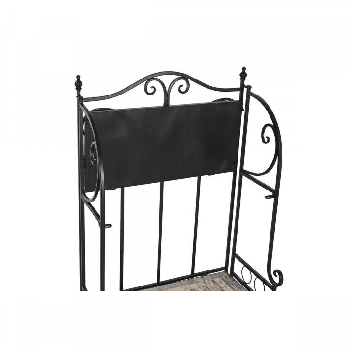 Estantería Home ESPRIT Negro Multicolor Cerámica Forja 3 Estantes 54 x 29 x 121 cm 58 x 31,5 x 117 cm