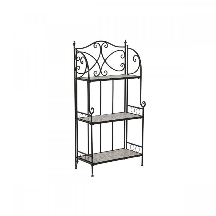 Étagère Home ESPRIT Noir Multicouleur Céramique Forge 3 Etagères 54 x 29 x 121 cm 58 x 31,5 x 117 cm