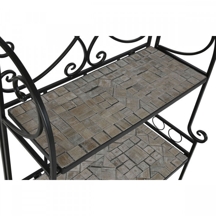 Étagère Home ESPRIT Noir Multicouleur Céramique Forge 3 Etagères 54 x 29 x 121 cm 58 x 31,5 x 117 cm