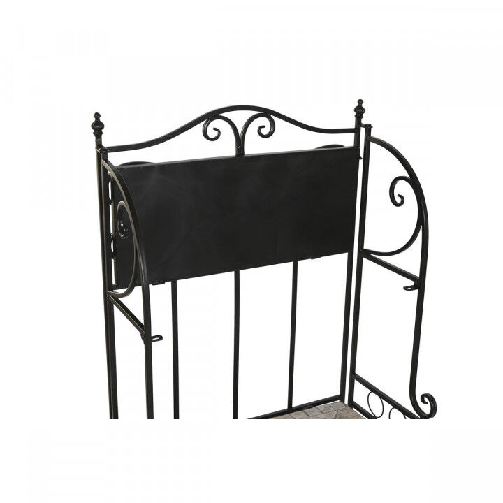 Estantería Home ESPRIT Negro Multicolor Cerámica Forja 3 Estantes 54 x 29 x 121 cm 58 x 31,5 x 117 cm