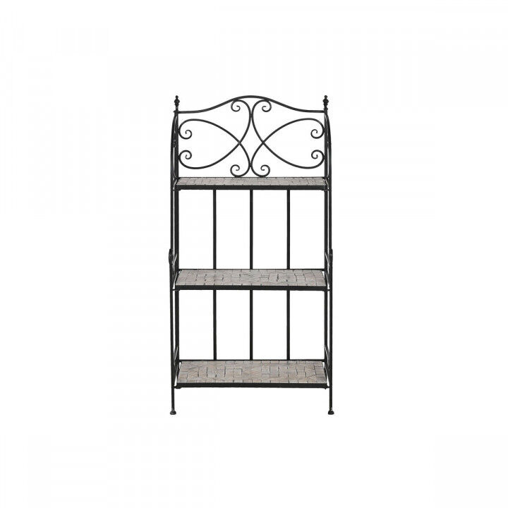 Scaffale Home ESPRIT Nero Multicolore Ceramica Forjare 3 Mensole 54 x 29 x 121 cm 58 x 31,5 x 117 cm