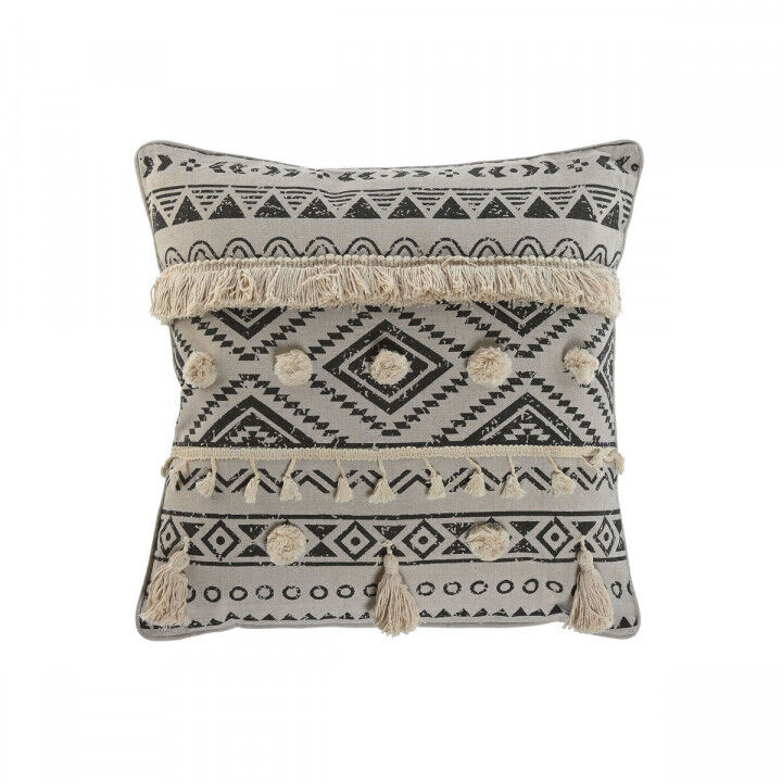 Cuscino Home ESPRIT Bianco Nero Boho 45 x 8 x 45 cm